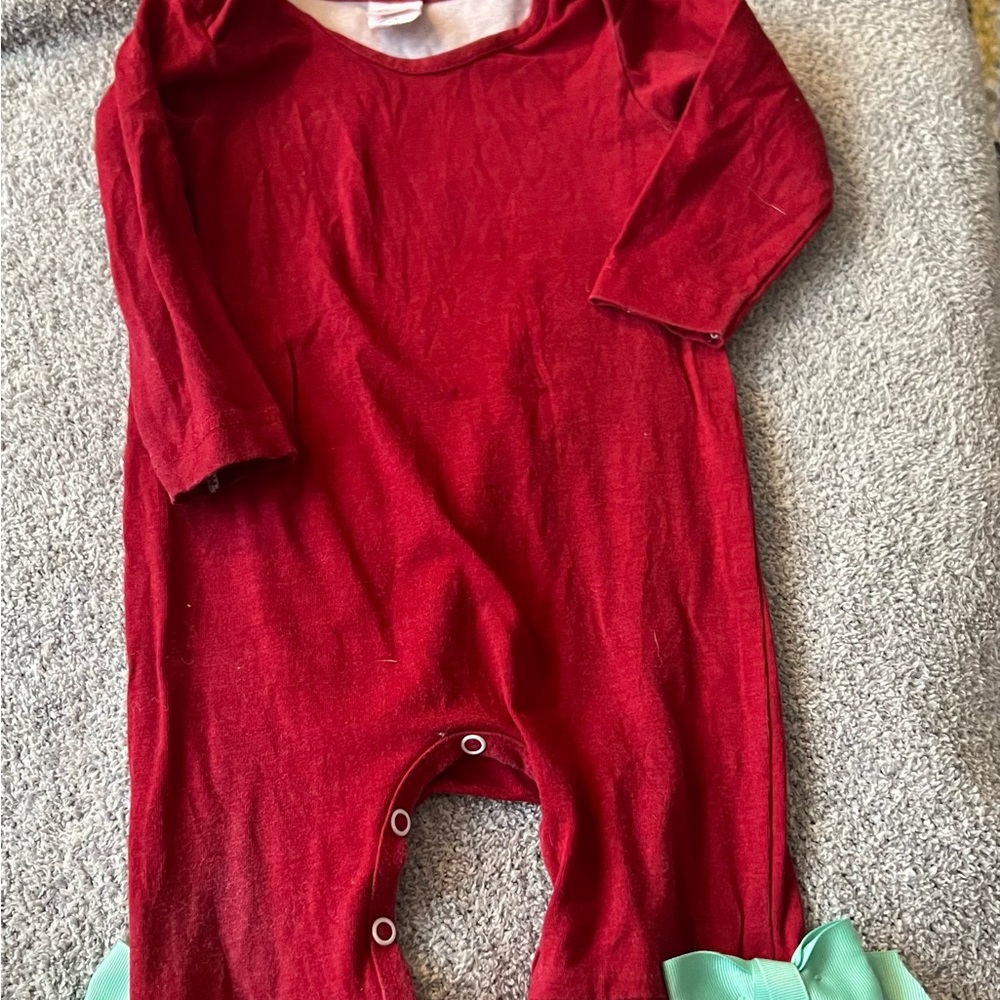 12 month girls Christmas Romper